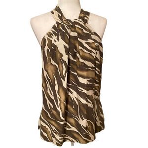 Ellavie 100% Silk Top Plus Size Sleeveless Size 14